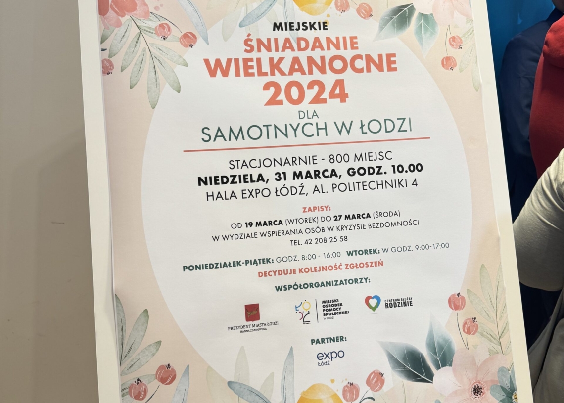 Śniadanie wielkanocne dla potrzebujących w Łodzi. Rozpoczęły się zapisy