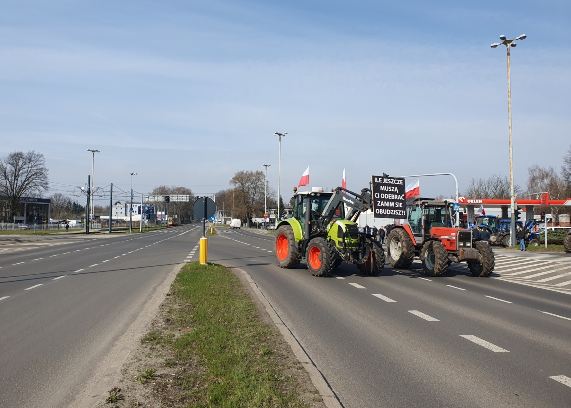Protesty rolników w Łodzi