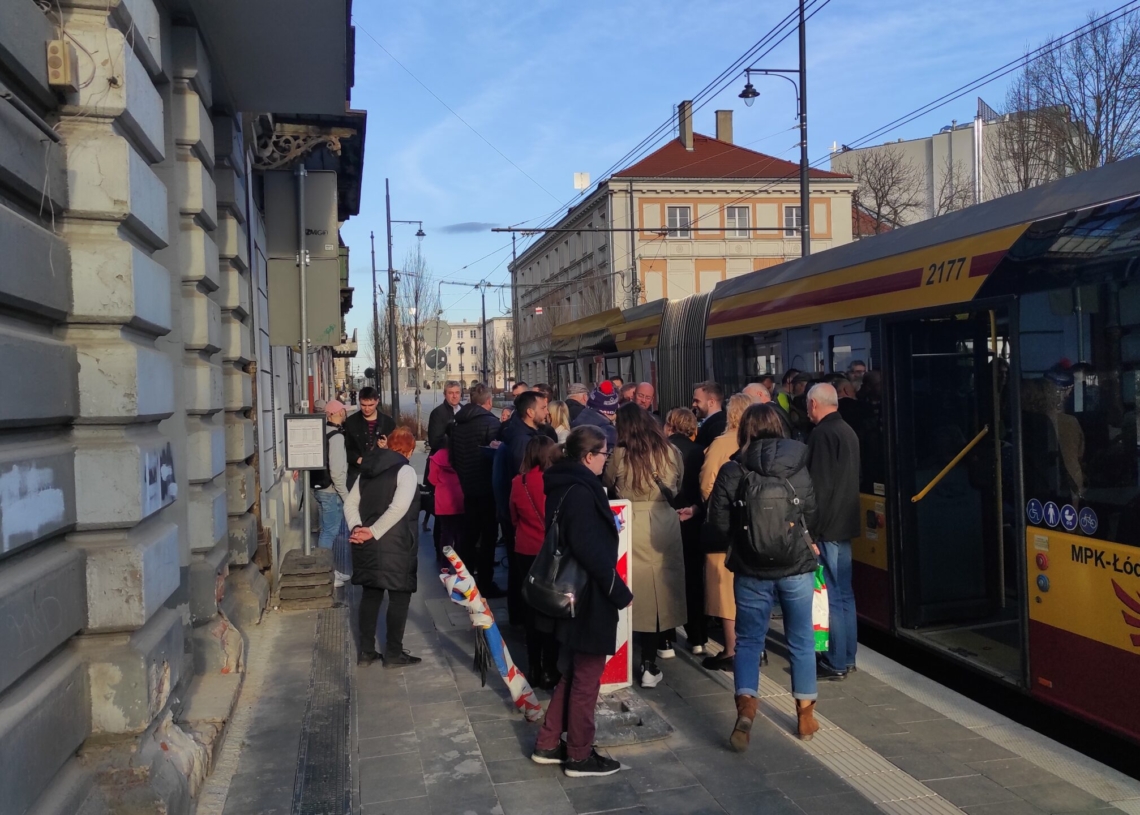 Społeczny odbiór remontu ul. Legionów w Łodzi