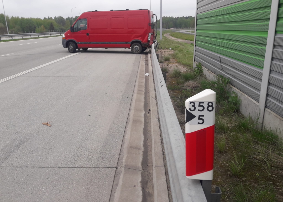 Wypadek na A1 w kierunku Gdańska