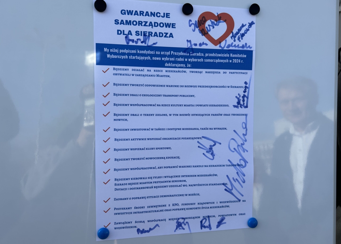 Sieradz: porozumienie gwarantujące poparcie kandydatury Michała Pabicha z KO przez przedstawicieli Trzeciej Drogi