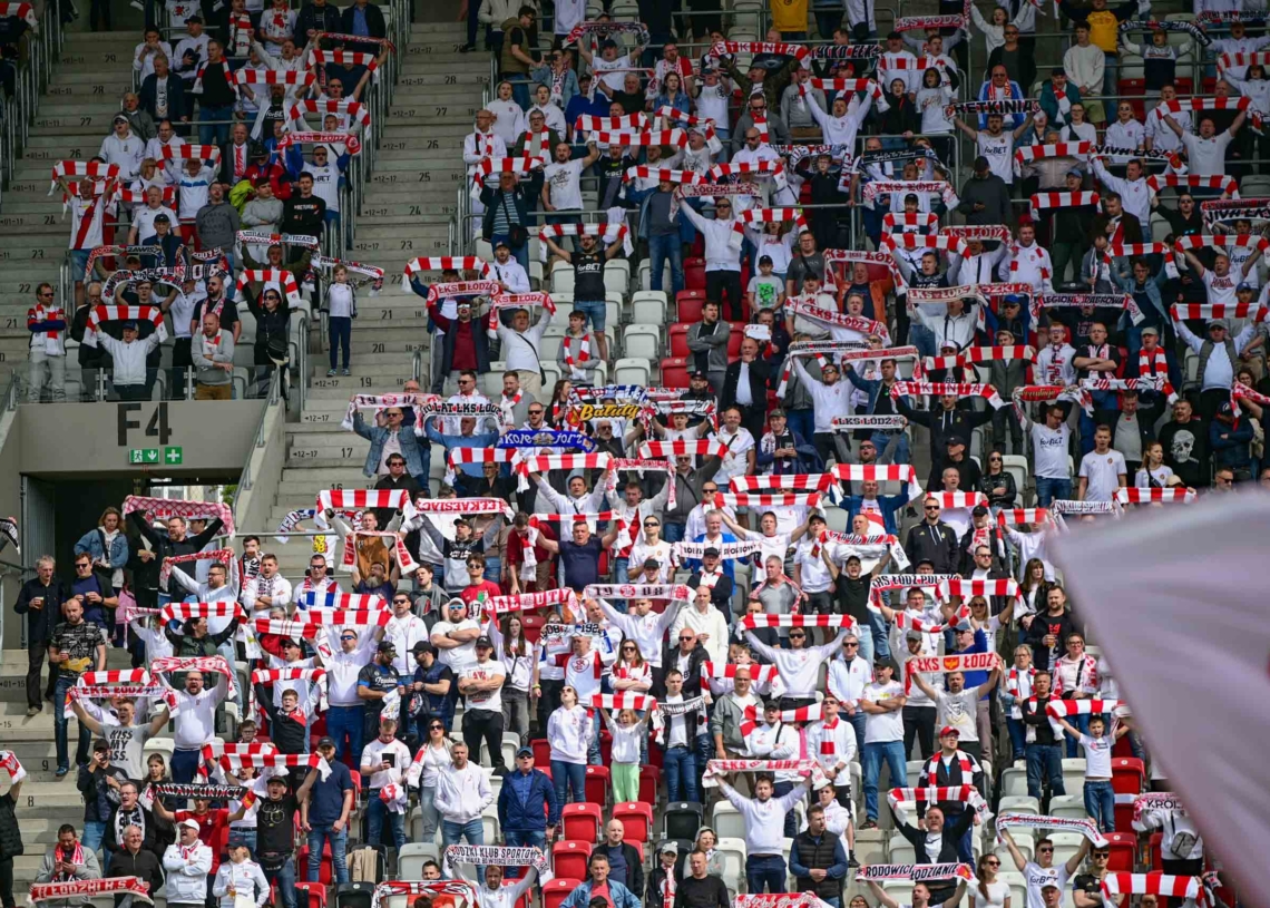 Doping kibiców w meczu ŁKS Łódź – Radomiak Radom