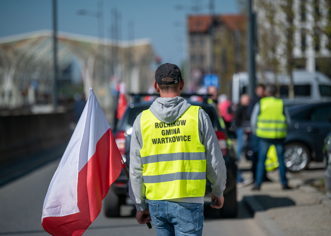 Rolnicy blokują centrum Łodzi
