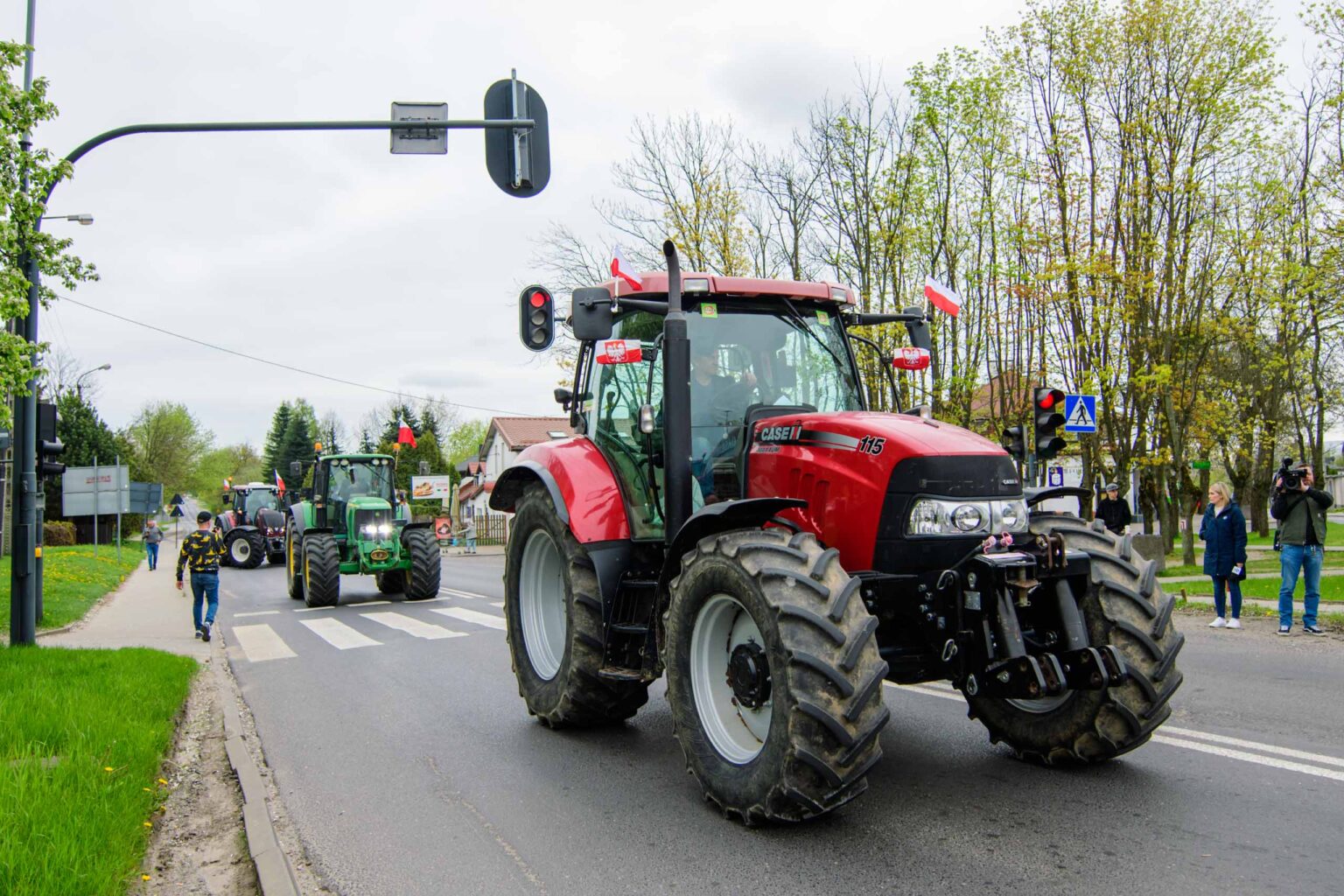 Protest rolnikow skrzyzowanie Nowosolna 1