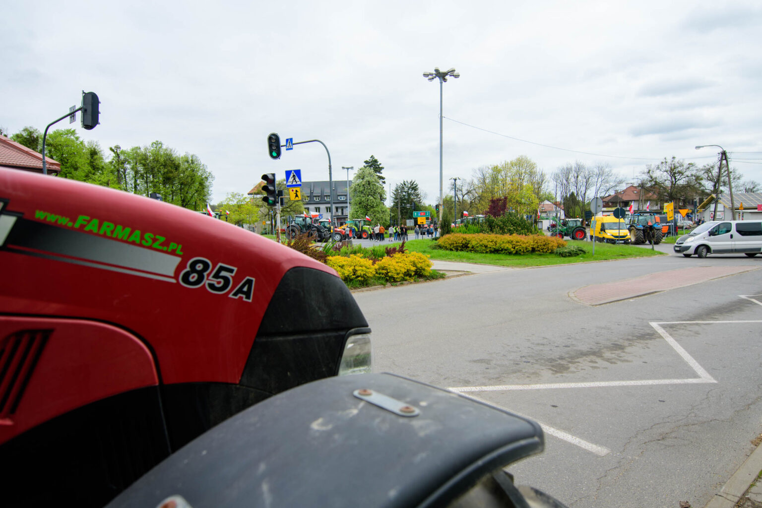 Protest rolnikow skrzyzowanie Nowosolna 11