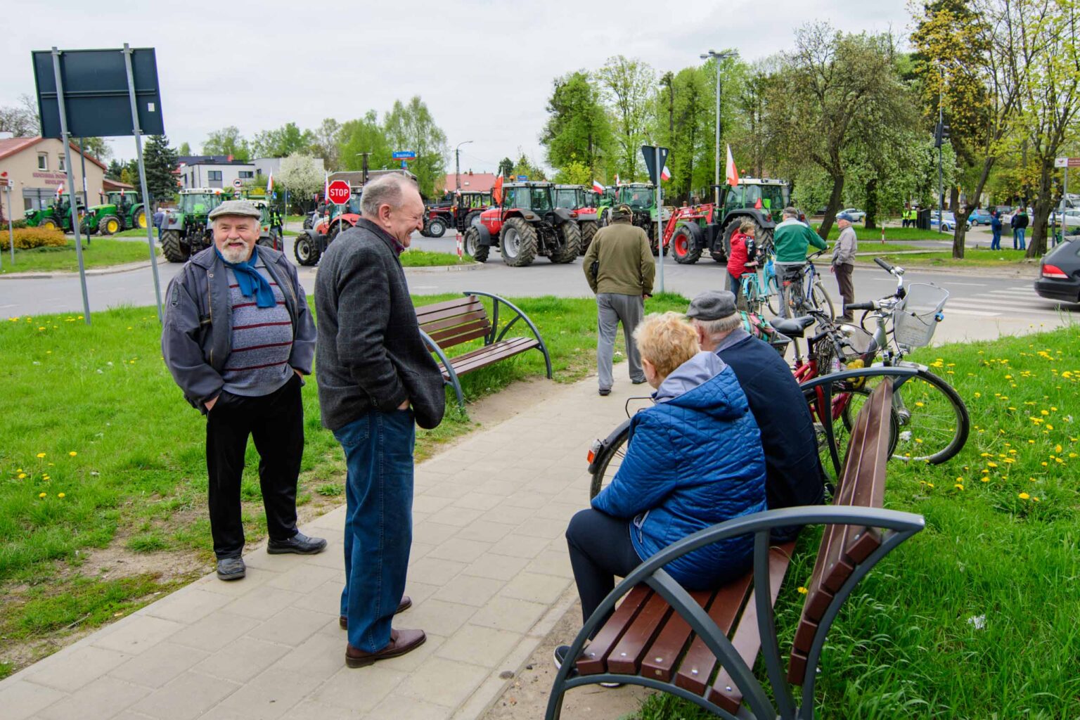 Protest rolnikow skrzyzowanie Nowosolna 17