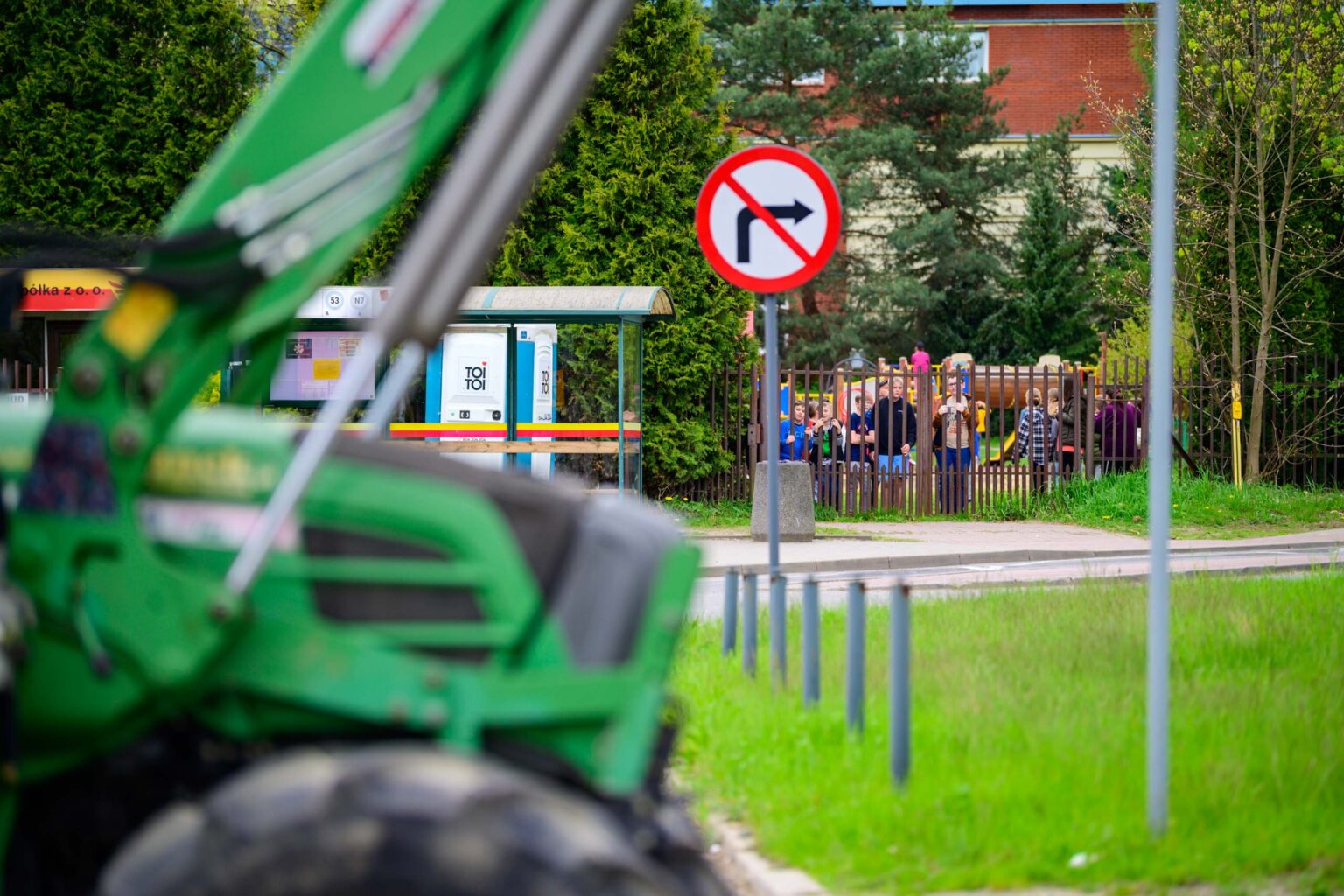 Protest rolnikow skrzyzowanie Nowosolna 27