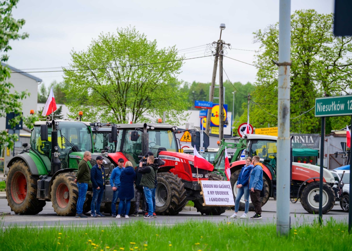Protest rolników w Łodzi