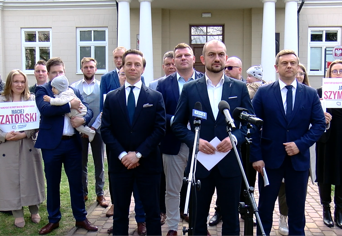 Krzysztof Bosak poparł Roberta Szymczaka na prezydenta Zduńskiej Woli