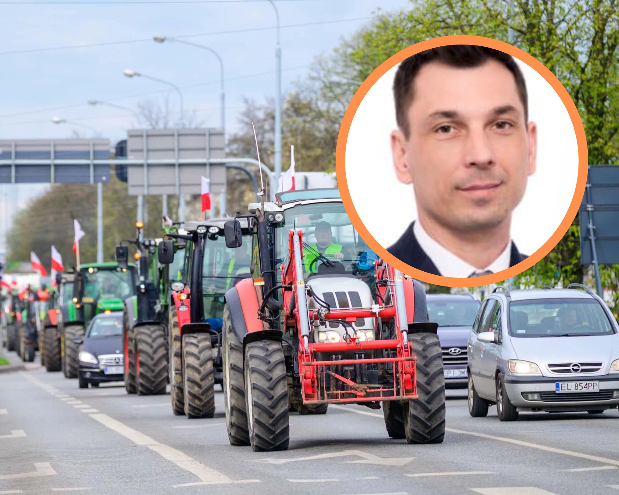 Mariusz Borowiak - protestujący rolnik