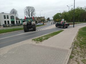 Protest rolników w Łodzi i Zgierzu