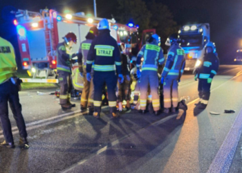 Wypadek na DK14 w Jamnie