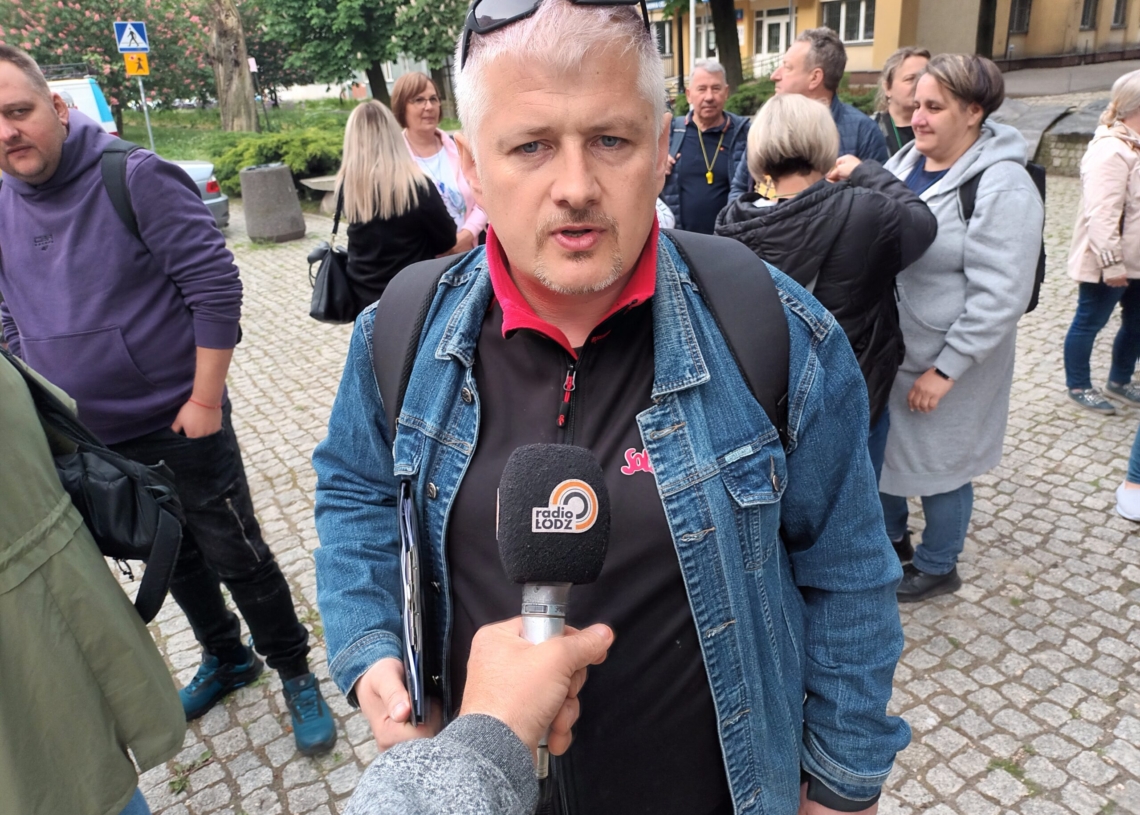 NSZZ "Solidarność" Ziemi Łódzkiej na demonstracji przeciw Zielonemu Ładowi w Warszawie