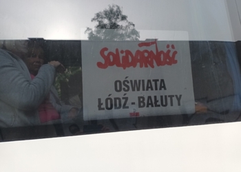 NSZZ "Solidarność" Ziemi Łódzkiej na demonstracji przeciw Zielonemu Ładowi w Warszawie