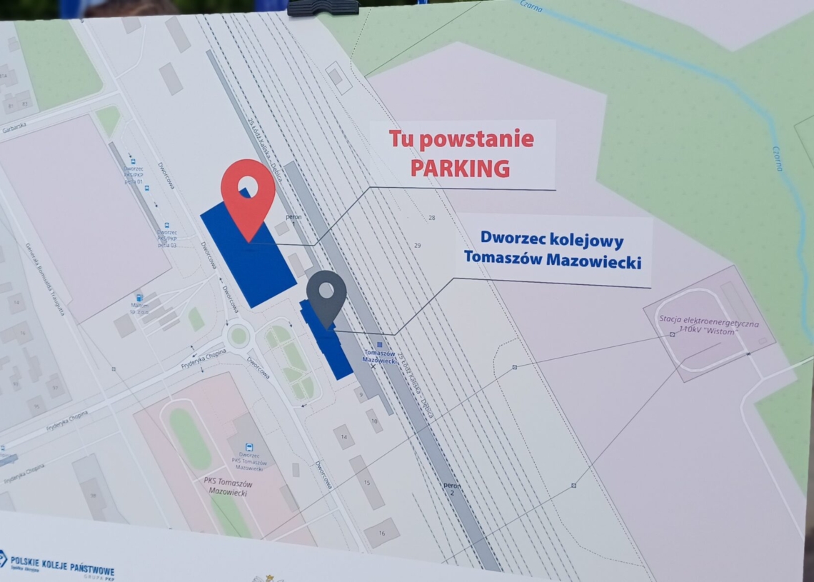 Parking na 88 miejsc powstanie przy dworcu kolejowym w Tomaszowie Mazowieckim