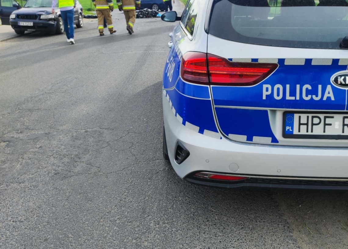 Śmiertelny wypadek w gminie Błaszki. Pijany kierowca potrącił motocyklistę