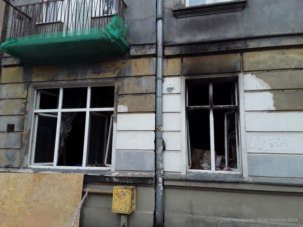 Pożar kamienicy na ul. Więckowskiego