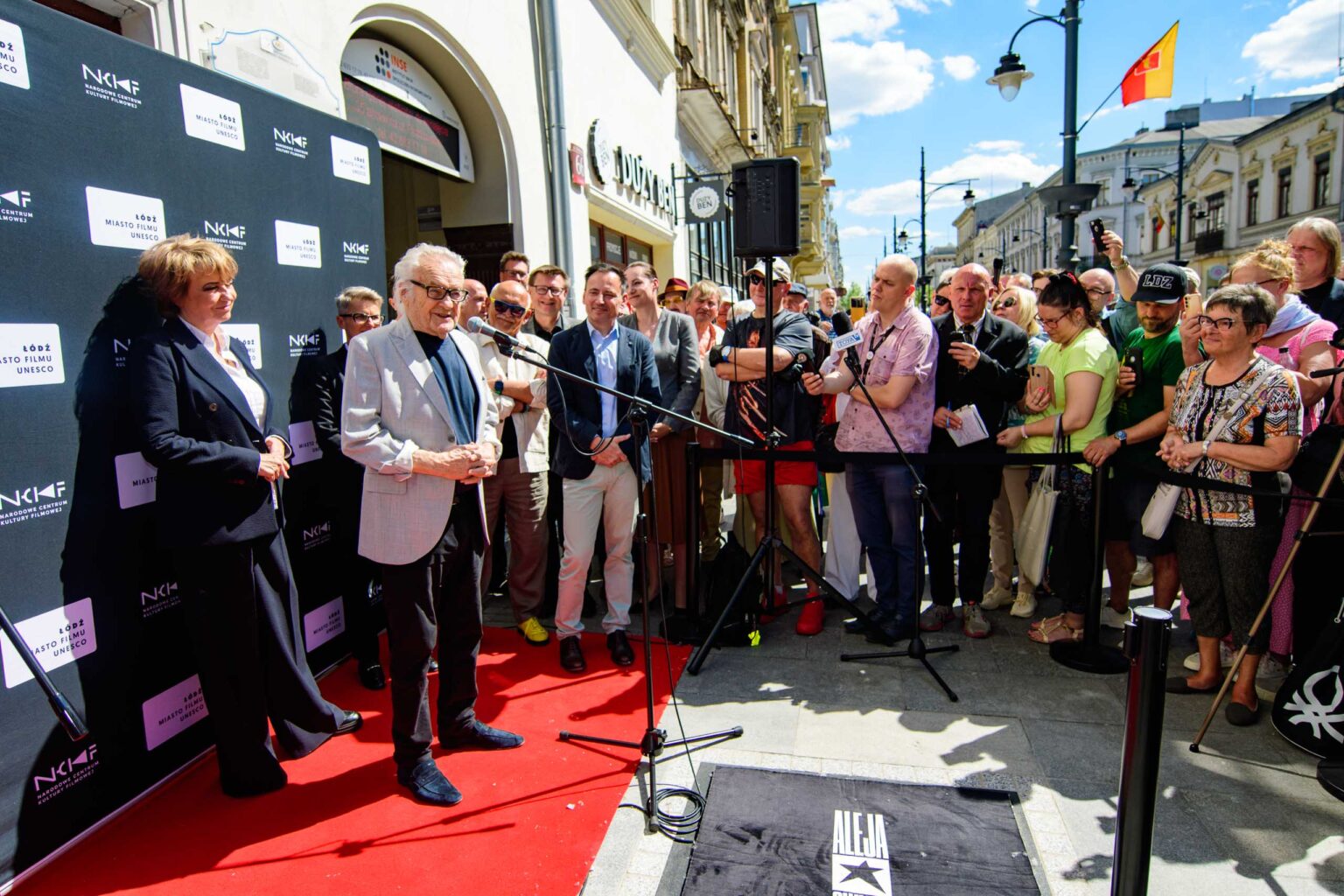 Gwiazda Jerzego Skolimowskiego na ul Piotrkowskiej Fot Sebastian Szwajkowski 4