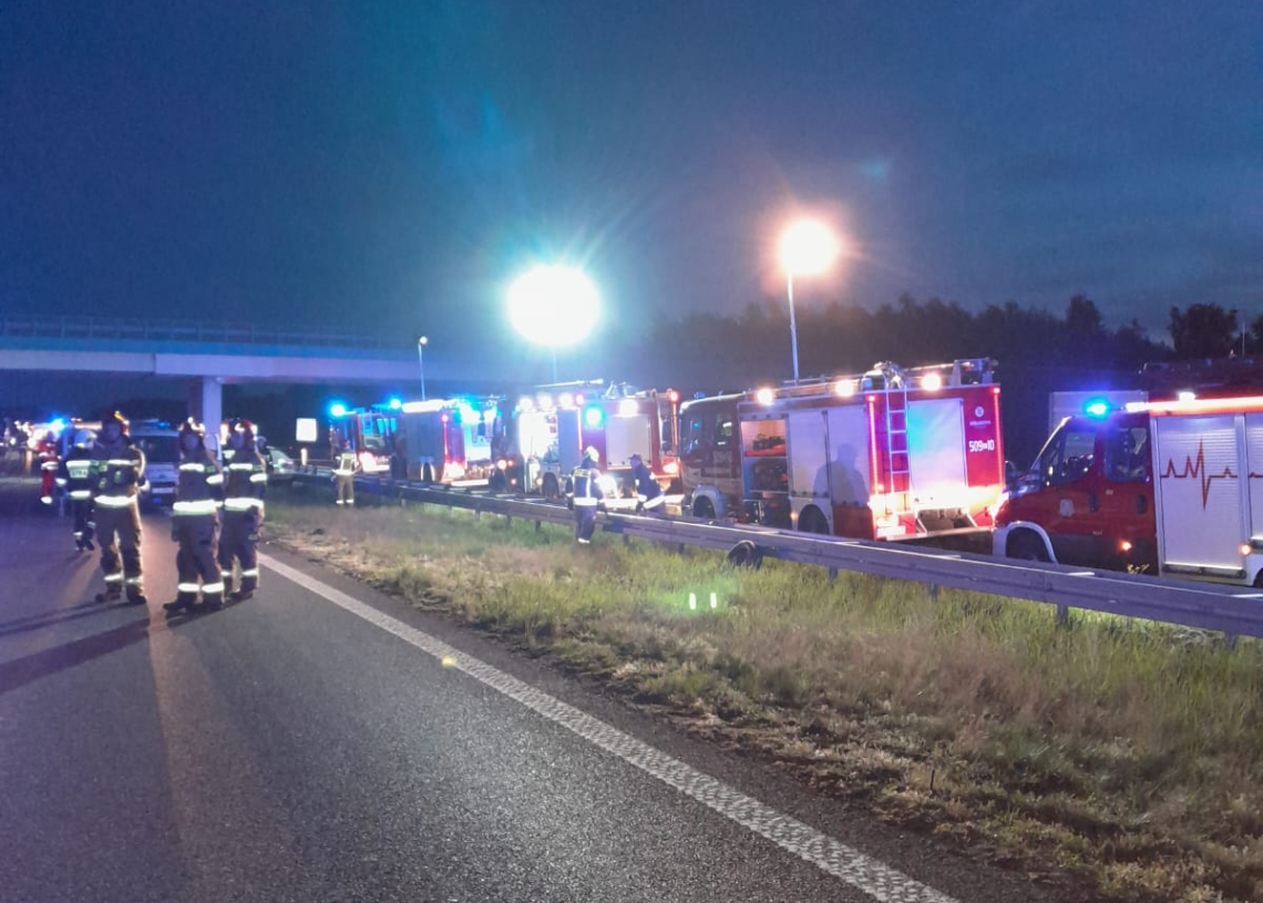 Wypadek na A2 w powiecie łęczyckim. Nie żyje 1 osoba