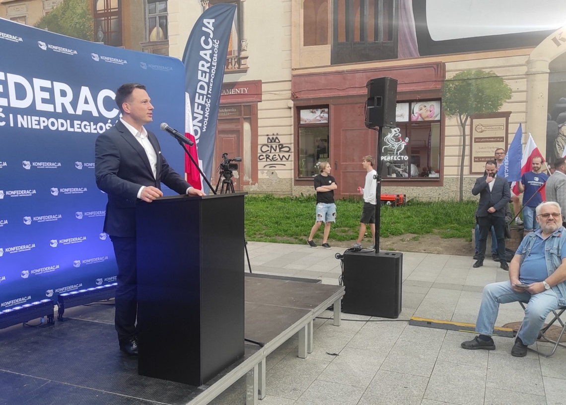 Spotkanie sympatyków Konfederacji. Łódzkich kandydatów wsparł Sławomir Mentzen 1 Spotkanie sympatyków Konfederacji. Łódzkich kandydatów wsparł Sławomir Mentzen