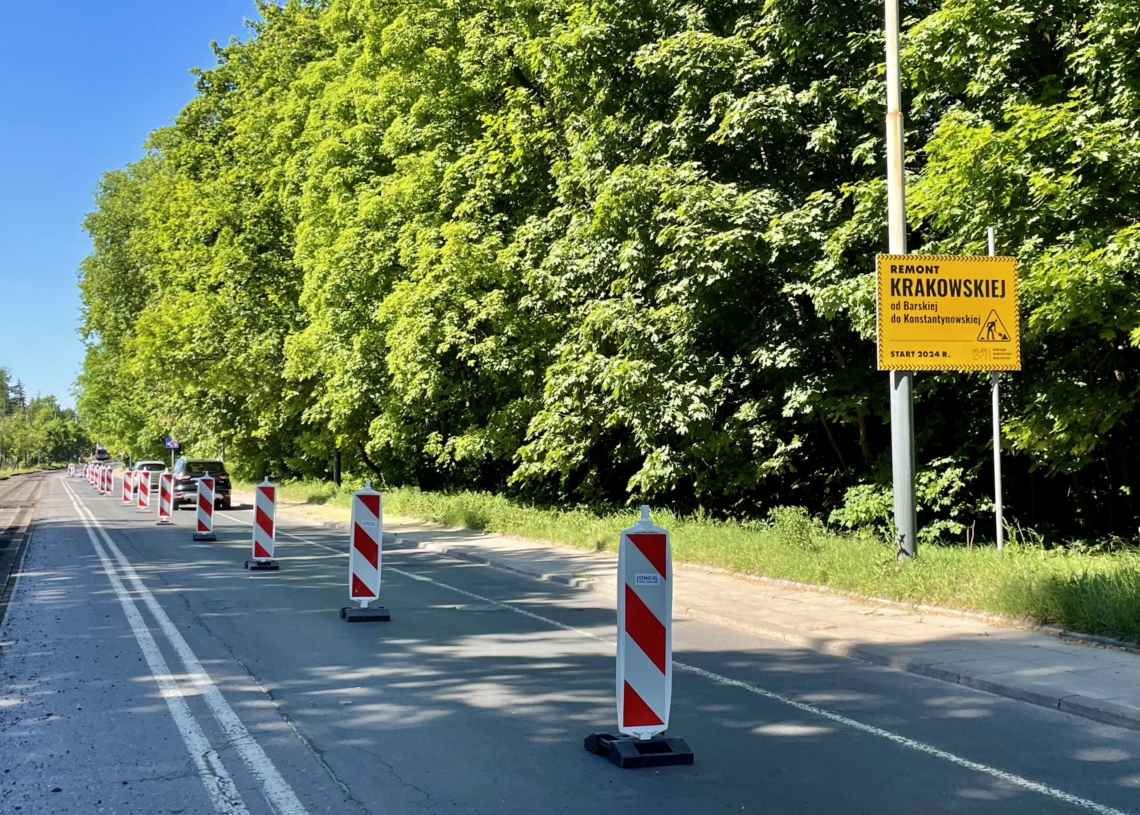 Pierwszy dzień remontu ul. Krakowskiej. Niewielu kierowców korzysta z objazdu wytyczonego przez miasto