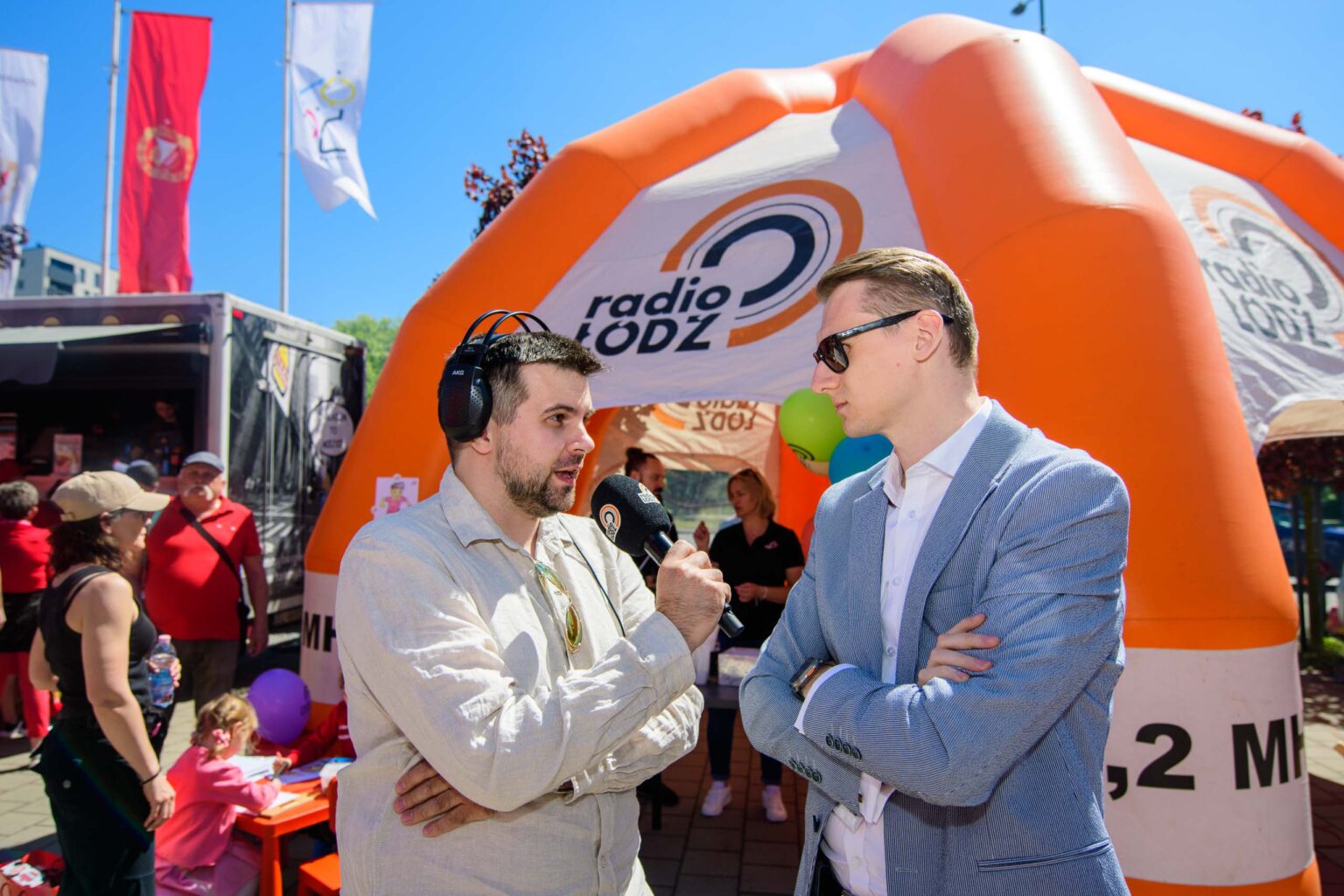 Studio przedmeczowe Radia Lodz i Widzewa Fot Sebastian Szwajkowski 1
