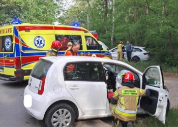 Wypadek w miejscowości Poręby