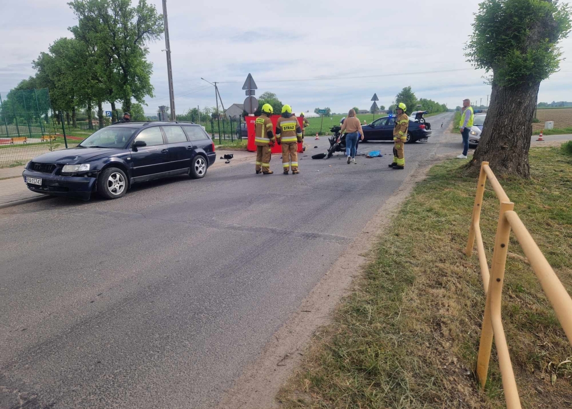 Śmiertelny wypadek w gminie Błaszki. Pijany kierowca potrącił motocyklistę