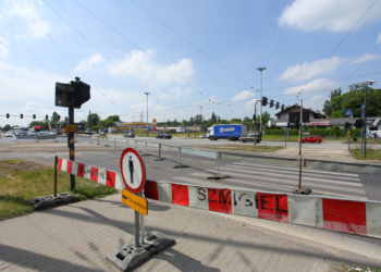 Remont torowiska na al. Włókniarzy