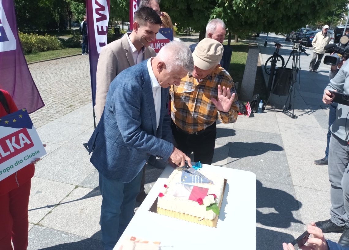 Eurowybory 2024. Marek Belka o nielegalnej migracji 1 Marek Belka w Piotrkowie Trybunalskim