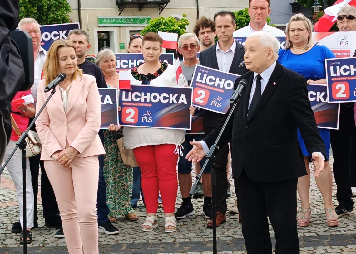 Wybory do Europarlamentu: Jarosław Kaczyński popiera Joannę Lichocką w Sieradzu