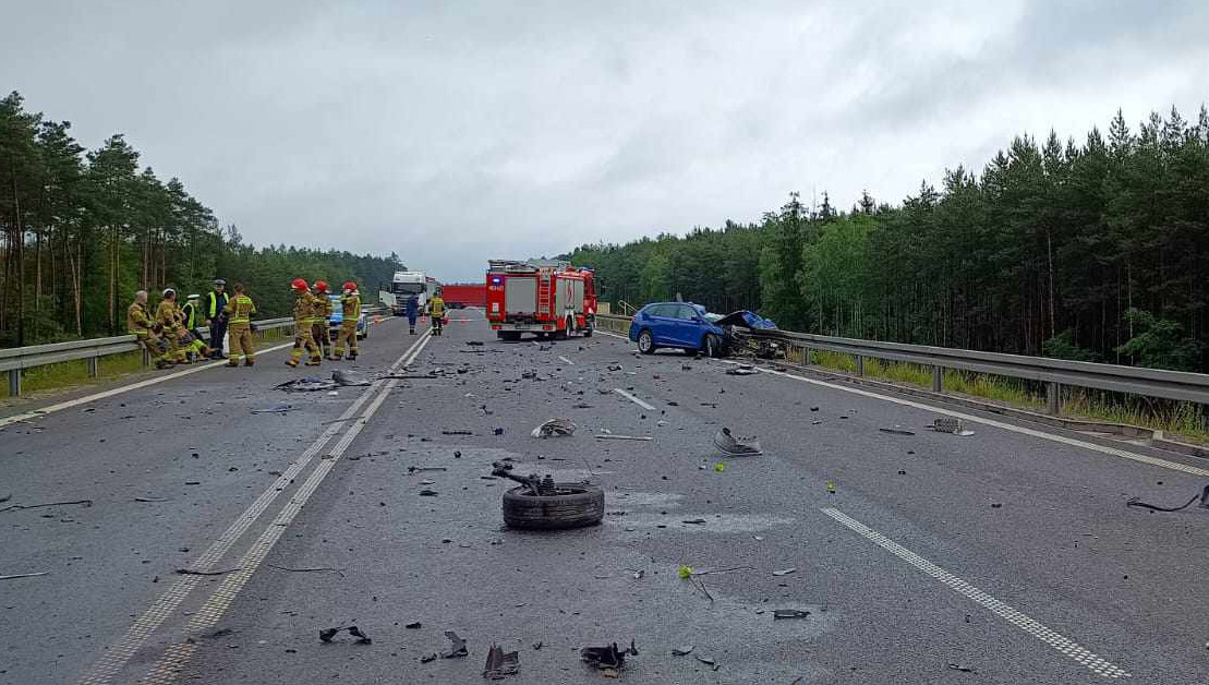 Śmiertelny wypadek na DK74 pod Bełchatowem