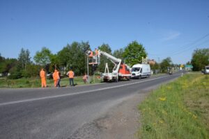Prace na DK74j w Grudnej