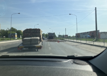 Nietypowe zdarzenie drogowe na łódzkiej Retkini