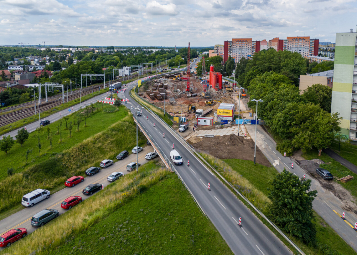 Od soboty (15 czerwca) kolejny etap budowy tunelu Kolei Dużych Prędkości na Retkini i zmiany dla kierowców