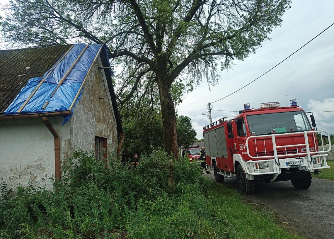 Burza w powiecie radomszczańskim w gminie Kodrąb spowodowała straty
