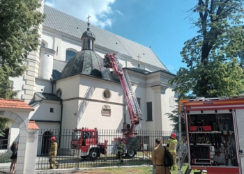 Akcja gaśnicza w łowickiej katedrze