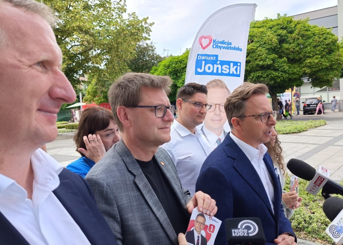 Dariusz Joński na spotkaniu wyborczym w Łasku