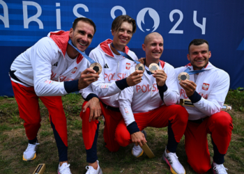 Polska czwórka podwójna: Dominik Czaja, Fabian Barański, Mirosław Ziętarski i Mateusz Biskup