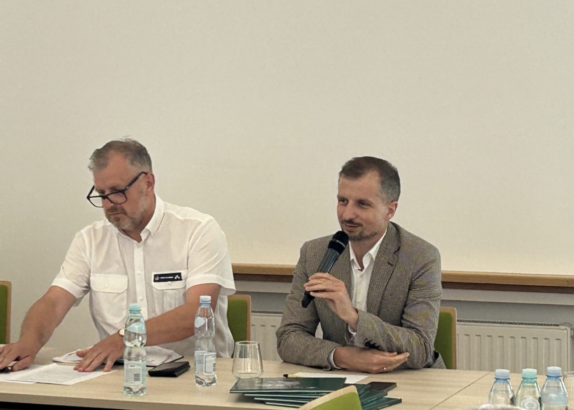 Wiceminister klimatu i środowiska Mikołaj Dorożała w Złoczewie