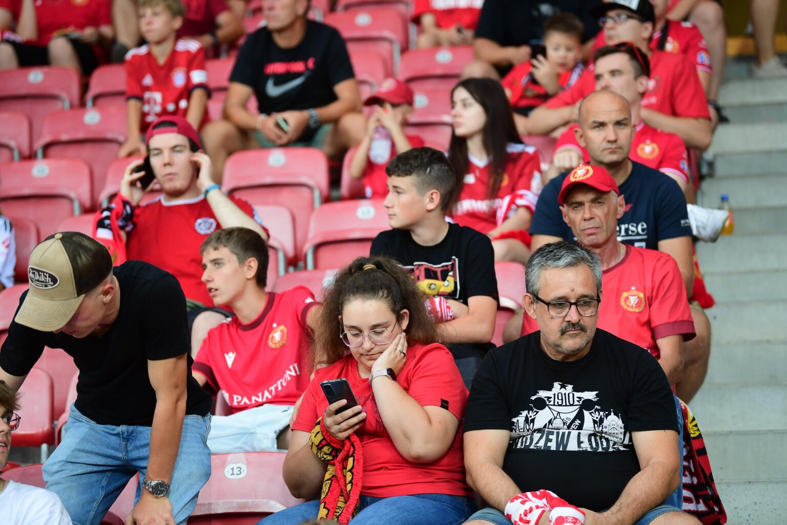 Kibice na meczu Widzew Lodz vs Lech Poznan Fot Sebastian Szwajkowski 12 1