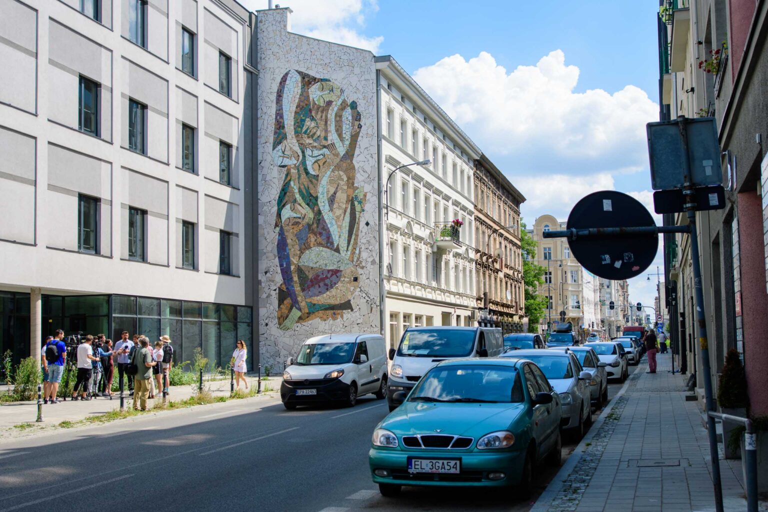 Prezentacja murala mozaiki Fot Sebastian Szwajkowski 2