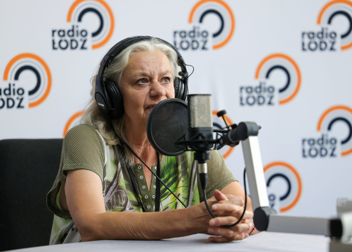 Małgorzata Warzecha w studiu Radia Łódź