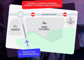 Jak dojechać na Audioriver? Komunikacją miejską, bo ul. Konstantynowska nadal zamknięta