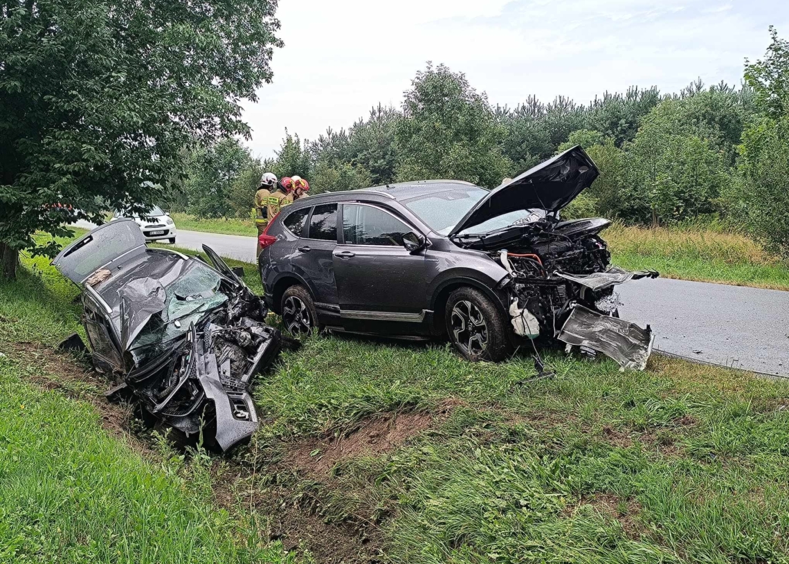 Wypadek w Dziektarzewie. 4 osoby ranne 1 Wypadek w Dziektarzewie