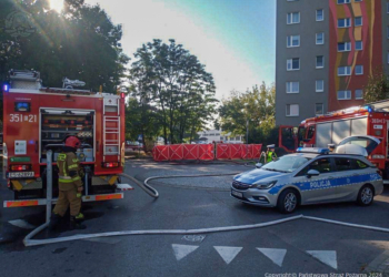 Śmierć kierowcy w płonącym samochodzie elektrycznym w Skierniewicach
