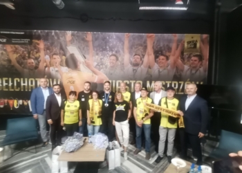 Wicemistrzowie olimpijscy w Bełchatowie. Oficjalne powitanie Grzegorza Łomacza i Kamila Nalepki