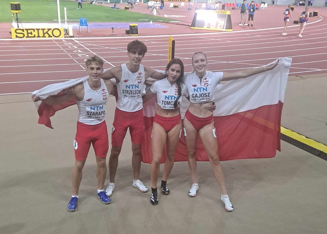 MŚ U20 Lima 2024. Polska sztafeta na podium. W medalowej ekipie pobiegła Zofia Tomczyk z Łódzkiego 1 MŚ U20 Lima 2024. Polska sztafeta na podium. W medalowej ekipie Zofia Tomczyk z Łódzkiego