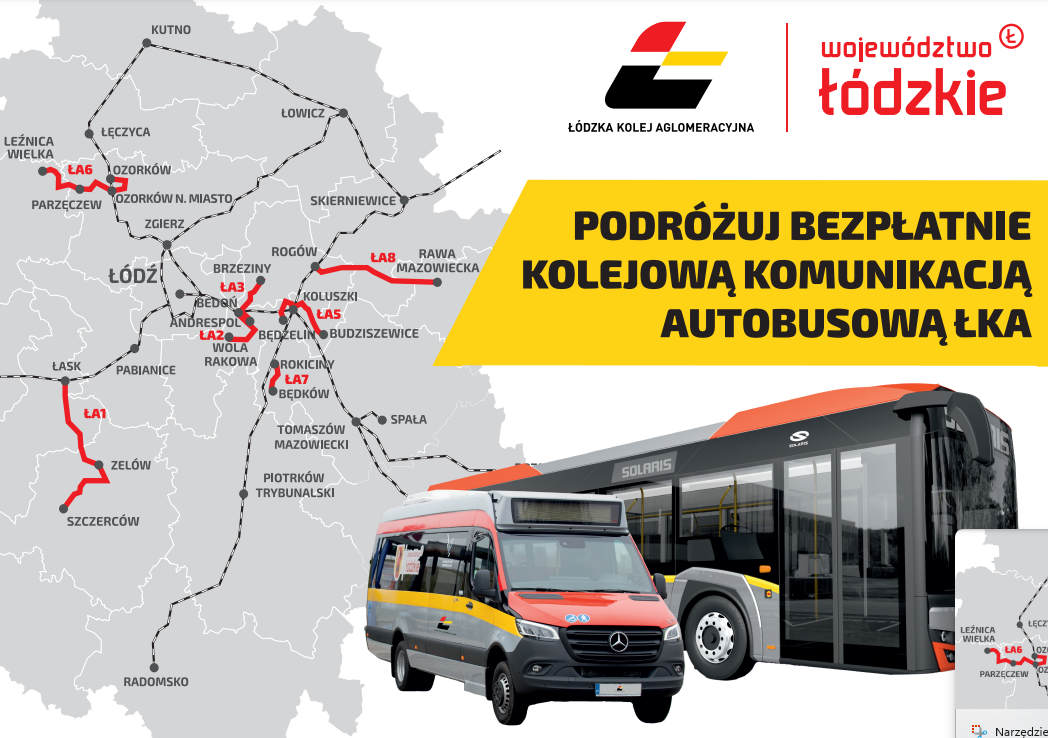 Przejazdy Kolejową Komunikacją Autobusową ŁKA pozostają bezpłatne 2 LKA KKA