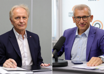 Polityczny poniedziałek. Włodzimierz Tomaszewski (z lewej), Krzysztof Kwiatkowski (z prawej)